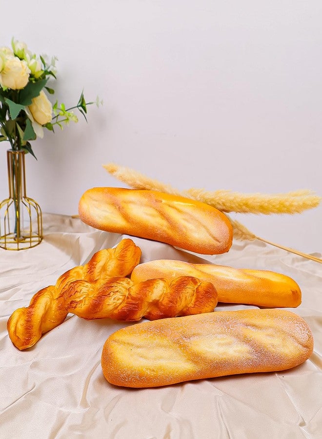 مجموعة خبز ياتينكيم المزيفة، 5 قطع، خبز فرنسي صناعي للعرض، أرغفة مزيفة، ديكور طعام، رغيف باغيت ملتوي واقعي، محاكاة رغيف طويل للحلويات، دعامة تصوير، أعواد خبز، نموذج متجر، شعير - Image 5